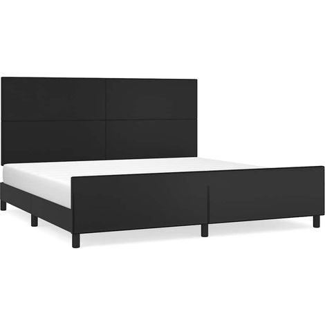 Maison Exclusive - Giroletto con Testiera Nero 200x200 cm in Similpelle (1/5)