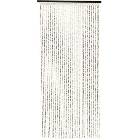 Cortina de bambú, color marrón, para puerta, 90 x 200 cm