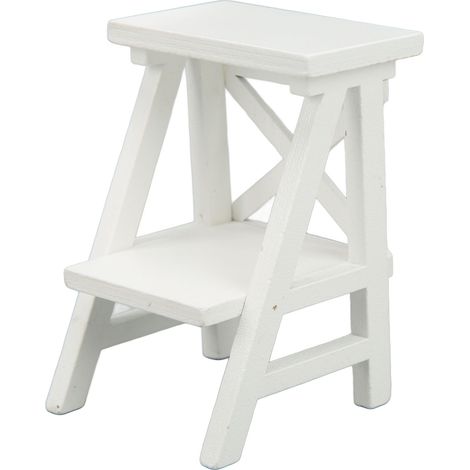 Étagère à Fleurs Miniature Blanche 1:12 pour Maison de Poupée - DIY Artisanal Modèle Réaliste (1/5)