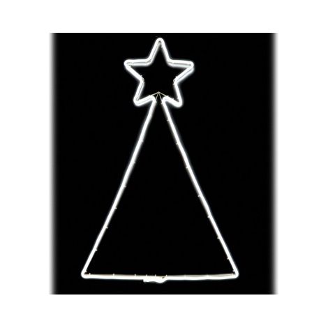 Decorazione albero di natale 60x89 cm con flex neon bianco 360 led bifacciale