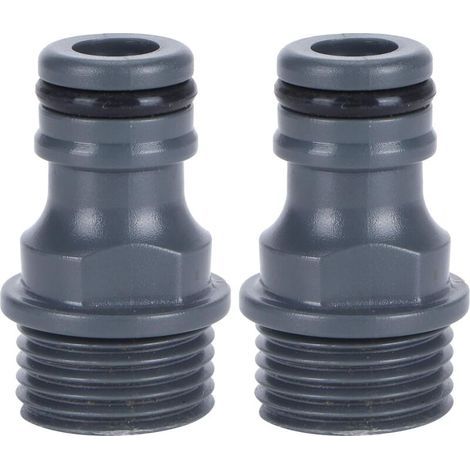 Adaptador de grifo para manguera de jardín con conector rápido de rosca macho G1/2 (1/5)
