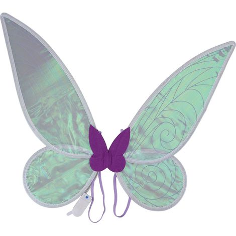 Ailes de papillon lumineuses alimentées par piles, avec éclairage coloré, pour enfant, déguisement fête, violet, accessoire de fête. (1/5)