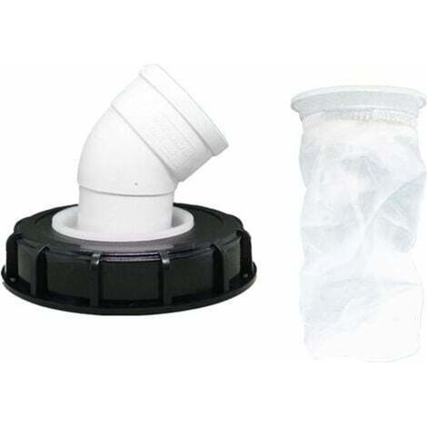 45° Filtre à Couvercle IBC, Filtre à Eau de Pluie en Nylon 163 mm, Lavable avec Couvercle pour réservoir d'eau de Pluie IBC DN 150 (1/5)