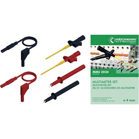 Hirschmann Test & Measurement MMS 2030 Set de cordons de mesure de sécurité Banane mâle 4 mm Banane mâle 4 mm 1.00 m no (1/2)