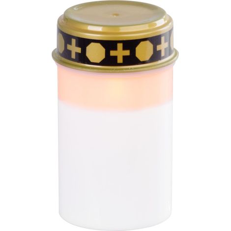 Grablicht MagicHome, mit LED-Kerze, weiß, 12 cm, (2xAA im Lieferumfang enthalten) (1/4)