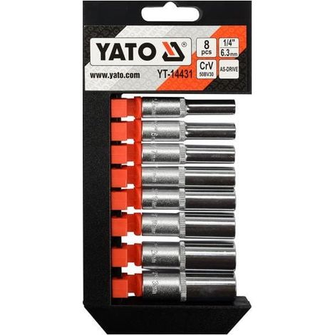 Set bussole Yato L/BL 1/4" 8 pz 14431