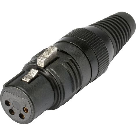 CONNECTEUR XLR HICON HI-X4CF-G FEMELLE DROIT NOMBRE DE PÔLES: 4 NOIR 1 PC(S) (1/2)