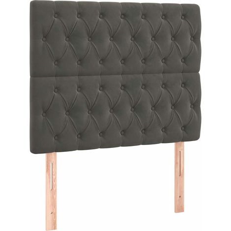 Maison Exclusive - Cabecero gris oscuro 100x7x118/128 cm terciope (1/5)