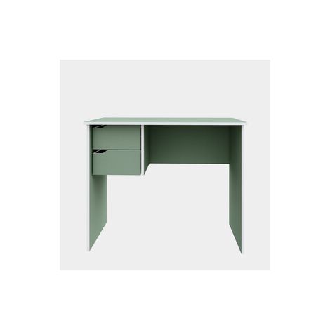 SCRITTOIO 2 CASSETTI 90X50X73 CM VERDE SALVIA - 1 pezzo