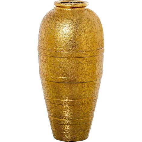 Vase élégant doré pour une décoration raffinée - Doré scintillant à texture unique (1/5)