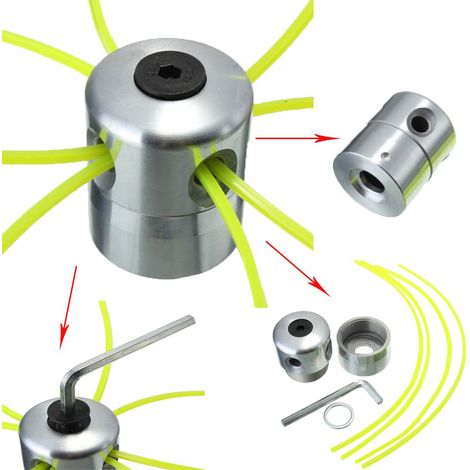 Satz Schneidköpfe aus Aluminium für Freischneider, Nylonfaden, kompatibel mit Rasenmähern (1/5)