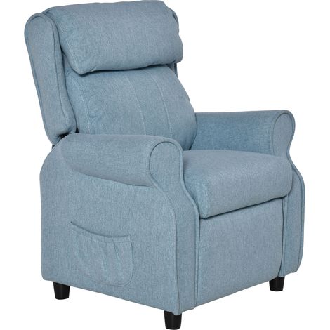 Canapé enfant, fauteuil enfant avec repose-pieds, accoudoirs, dossier réglable, fauteuil relax, chaise, banquette, canapé pour garçons et filles de 3 à 5 ans, bleu (1/5)