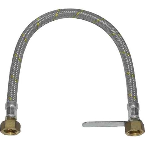 Manichetta gas 100 cm ff con leva acciaio inox gpl idro-bric cargas0039ma