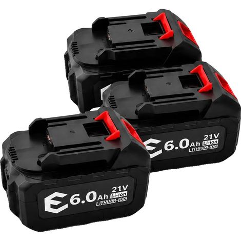Batterie Lithium Rechargeable, 21V, Capacité de 6000 mAh, 21V6.0-3PCS (1/2)