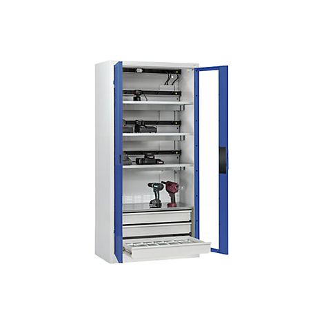 C+P  Armadio caricabatterie COMFORT  con ante con finestrella 