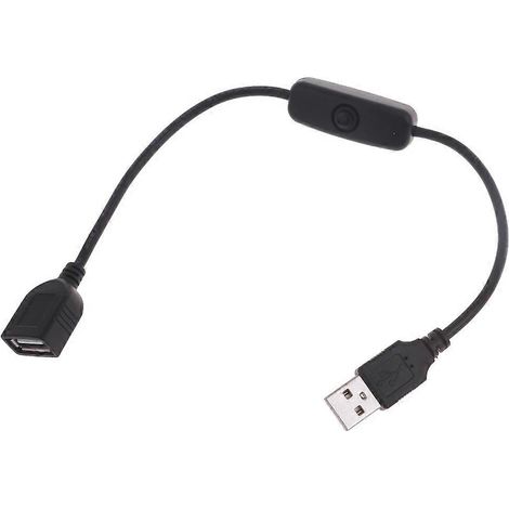 Interrupteur ON/OFF avec câble de prolongation pour lampe USB, ventilateur USB, adaptateur secteur - Commutateur 501 (1/4)