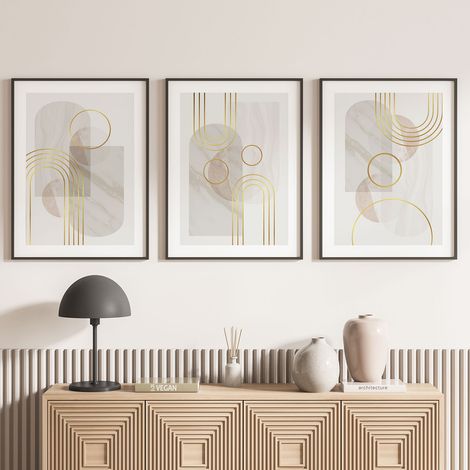 Lot de 3 Affiches / Posters Triptyque - Boho - 3 Affiches - 70x100 cm (Cadres non fournis) - Photo pleine page (1/5)