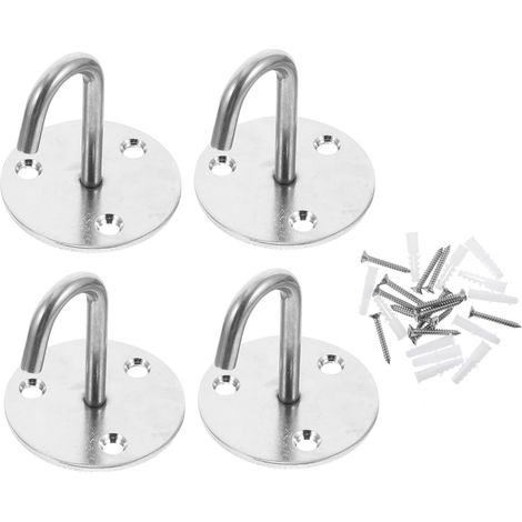 4 crochets plafond, inox, pour jardin, à visser, suspension (1/5)