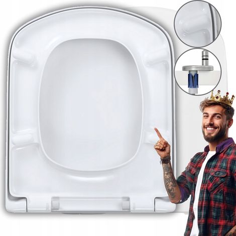Abattant WC pour DEANTE ANEMON – frein de chute, déclipsable, duroplast rigide (1/5)