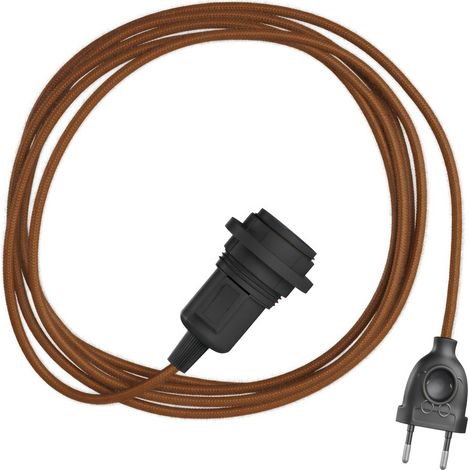 Creative Cables - Abat-jour serpent - Lampe à brancher avec câble en tissu coloré (1/3)