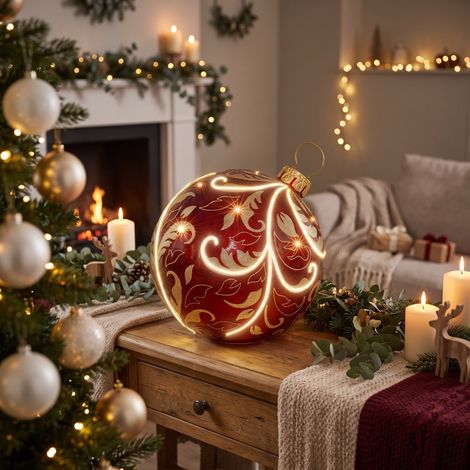 Sfera tonda Luminosa "Kinler" con Led luce calda decorazione natalizia per interno, da 63 cm (1/5)