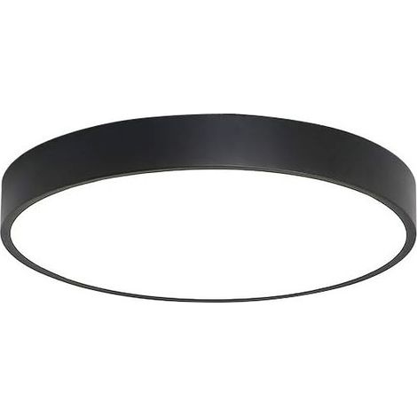 QAZQA Minimalist LED Plafonnier Macaron Coloré, Style Nordique Moderne Plafonnier Plafonnier Créatif, 3 températures de couleur, Chambre, Salle à Manger, Salon (Black, 30cm) (1/5)