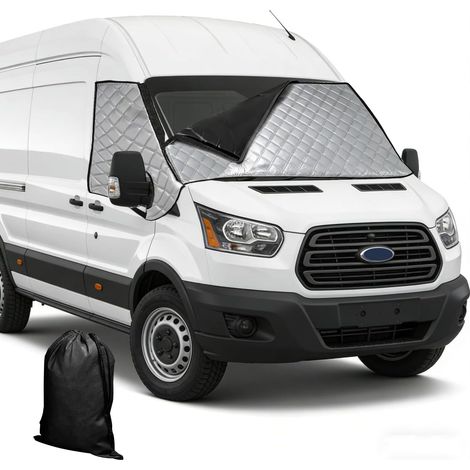 Tapis de fenêtre thermique extérieur pour Ford Transit Van MK7 2006-2013, housse de pare-brise de voiture épaisse et amovible, protection solaire, anti-gel, glace, grêle,- (1/5)
