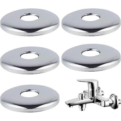 EORPAVU, Coperchi per valvole a rosetta in acciaio inox, 5 pezzi per tubi e pannelli doccia (diametro interno 21 mm) (1/4)