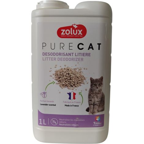 Désodorisant pour litière fraîcheur lavande 1 litre  pour chat - zolux (1/5)