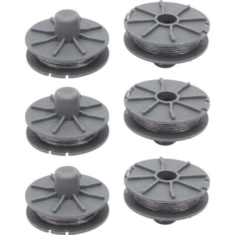 5307-20 Bobine de fil de rechange 6 Pièces pour Gardena Coupe-bordure - Diamètre : 1,6 mm - 6,1 m - Pour type 9805, 9806, 9807, 9808, 9809, 9827, 8846, 8847, 8848, 9870, 9872, 9874 (1/5)