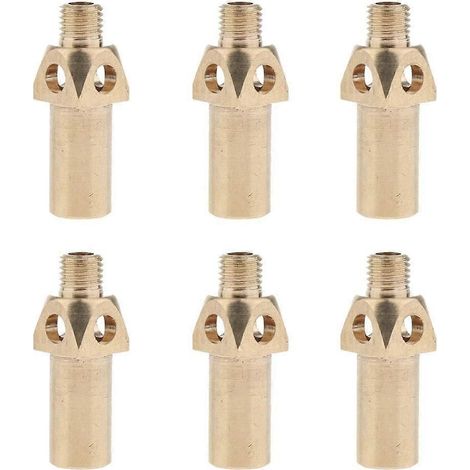 6 Pcs Solid Brass Gas Jet Burner Nozzles Tips Heads, Durable (1/5)