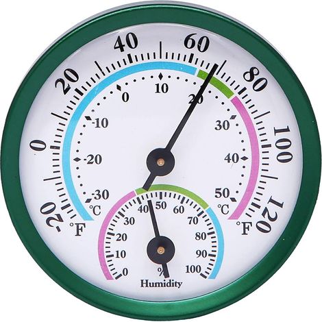 Mini thermomètre et hygromètre d'intérieur 2 en 1, moniteur de température et d'humidité pour la maison et le bureau (vert)