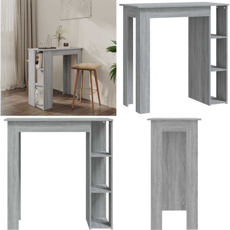 Bartisch mit Regal Grau Sonoma 102x50x103,5 cm Holzwerkstoff - Stehtisch - Bartisch - Bistrotisch - Kücheninsel - Esstisch Klein - Home & Living (1/5)