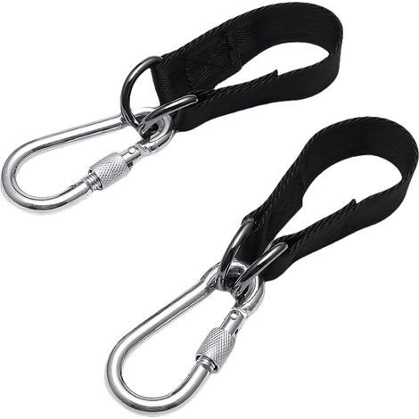 Ce harnais pour balançoire d'arbre (lot de 2) supporte une charge maximale de 100 kg. Il comprend un système de suspension et de support pour hamac (1/5)