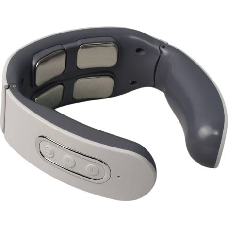Masseur de nuque électrique, chauffage 42°C, 6 modes, 9 niveaux, minuterie 15 min, 4 électrodes, batterie rechargeable (1/5)