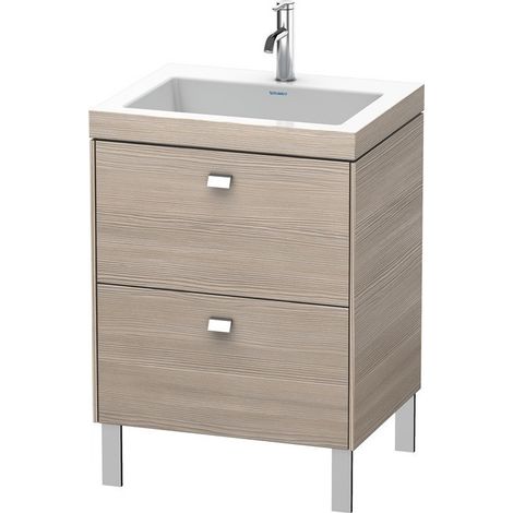 Meuble sous-vasque BRIOSO 701x600x480mm WT Vero Air Gri ch 1 trou de robinetterie