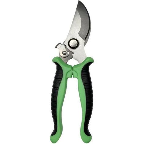 Sécateur antidérapant avec poignée verrouillable, sécateur professionnel pour branches de fleurs de jardin, sécateur multifonction (vert) (1/5)