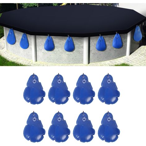 Sacs d'Eau de Ballestes pour Piscine, Housse de Protection d'Hiver, Bleu Foncé 8pcs (1/5)