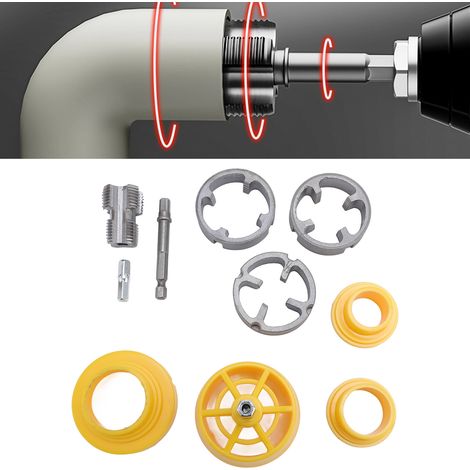 Nouvel outil d'ouverture de trou interne pour tuyau d'eau de 4/6 pouces, tige hexagonale de 1/4 pouce, compatible avec les perceuses électriques, outil d'ouverture de trou interne pour tuyau d'eau PPR (1/5)