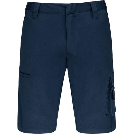 Bermuda de travail multipoches WK. Designed To Work Bleu Marine 44.