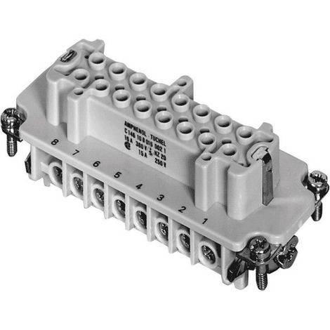 Insert femelle Nombre total de pôles 16 + PE Amphenol C146 10B016 002 1-1 Heavy/mate® C146 1 pc(s) (1/2)