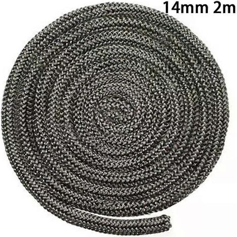 Corde d'étanchéité pour poêle à bois Fire Seal, corde en fibre de verre 14/16 mm, joint de porte noir, outil de remplacement pour poêles à granulés - JXLGV (1/5)