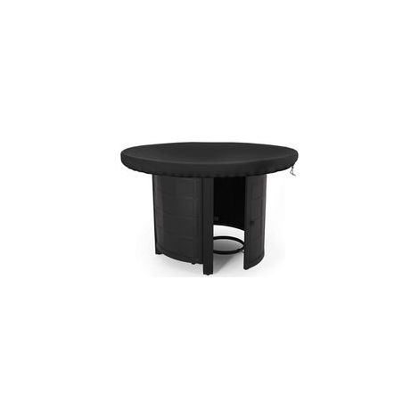 Housse de protection ronde pour plaque de feu, étanche, anti-UV 420D, pour plaque de cuisson et plaque de cuisson, noir (diamètre 80 cm)
