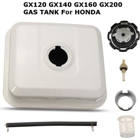 1 Set ATV-Motor-Benzintank 3L Kraftstofftankdeckel Filter Weiß Kompatibel mit Honda GX120 GX140 GX160 GX200 ATV Quad Gokart Benzinmotor