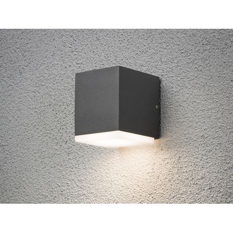 LED Außenwandleuchte MONZA Aluminium in Anthrazit, 1x 6W, 550 Lm, IP54 (1/5)