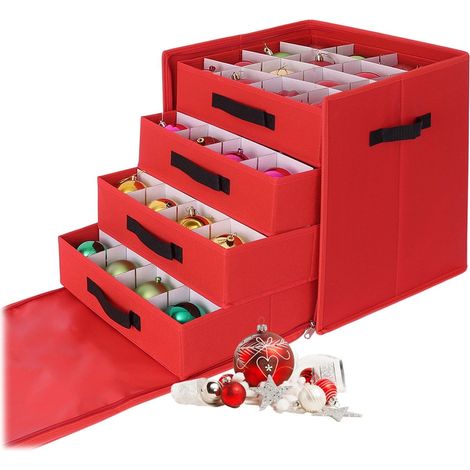 Christmas Bauble Storage Box with Adjustable Dividers (1/5)