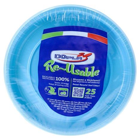 Cf.25 Piatti Piani Azzurro 11743 X1