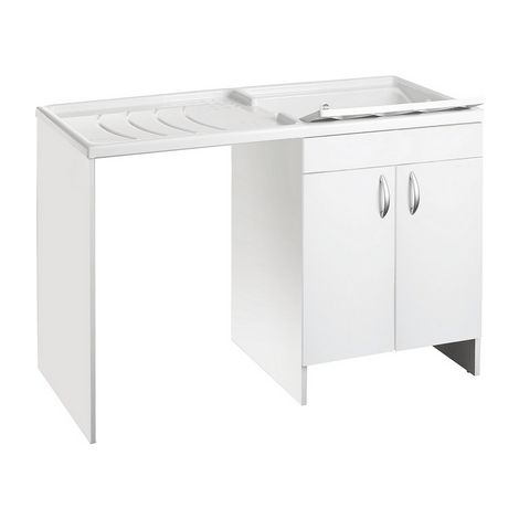 Mueble lavadora con tina a la derecha