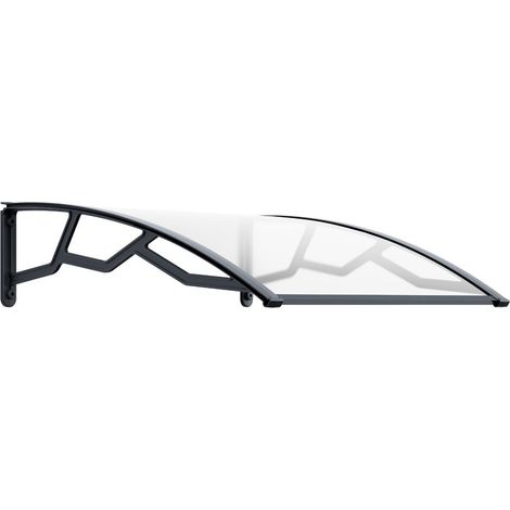 Auvent de Porte d'Entrée et fenêtre 100 x 100 cm - Polycarbonate Anti UV Marquise Extérieure Bras Polypropylène Art Plast (1/5)