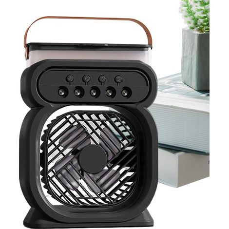 Ventilateur brume portable silencieux avec batterie et lumière, humidificateur de bureau (1/5)